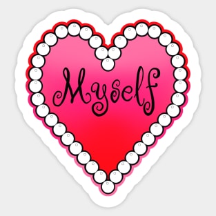 love yourself heart Sticker